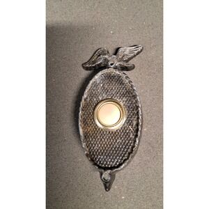 Vintage Cast Metal Eagle Doorbell Cover Federal Style Americana Entry Hardware
